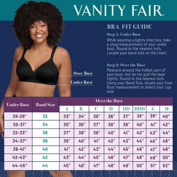 NWT VANITY FAIR 74380 Beauty Back Strapless Underwire Bra Women’s Black Size 34B - Picture 9 of 16